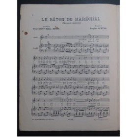 SUTTER Eugène Le Bâton de Maréchal Chant Piano