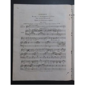 PRADHER Louis Romance Chant Piano ca1820