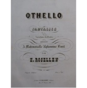 ROSELLEN Henri Othello Piano XIXe siècle