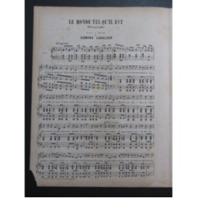 L'HUILLIER Edmond Le Monde tel qu'il est Chant Piano 1863