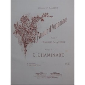 CHAMINADE Cécile Amour d'Automne Chant Piano ca1890