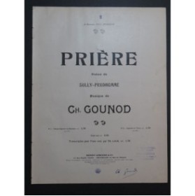 GOUNOD Charles Prière Chant Piano