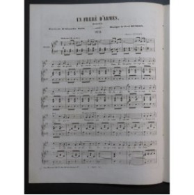 HENRION Paul Un Frère d'Arme Chant Piano 1856
