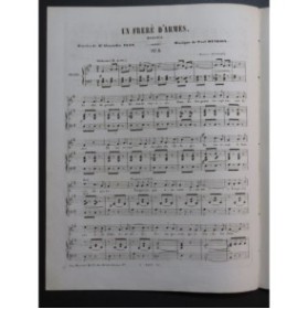 HENRION Paul Un Frère d'Armes Chant Piano 1856
