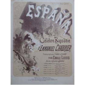 CHABRIER Emmanuel España Chant Piano ca1886