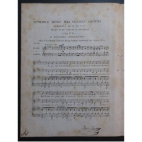 DE BEAUPLAN Amédée Dormez donc mes chères amours Chant Piano ou Harpe ca1820