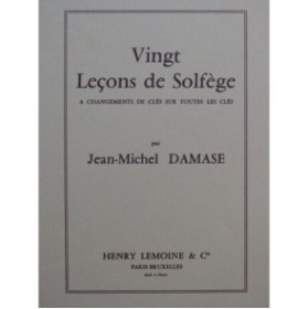 DAMASE Jean-Michel Vingt Leçons de Solfège 1967