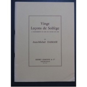 DAMASE Jean-Michel Vingt Leçons de Solfège 1967