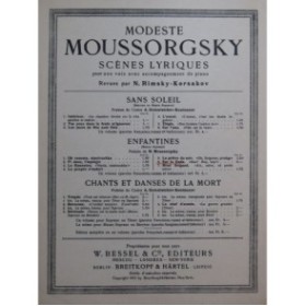MOUSSORGSKY Modeste Sur le Dada Chant Piano 1921