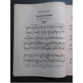 SCHUMANN Robert Etudes en forme de Variations op 13 Piano ca1861